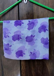 Purple Apple Print Scarf