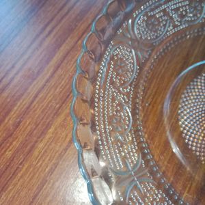 2 Fancy Glass Plates