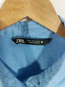 Blue Front &amp; Back Buttons Casual Shirt (Women)