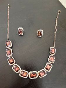 Beautiful Wine Colour Neck piece