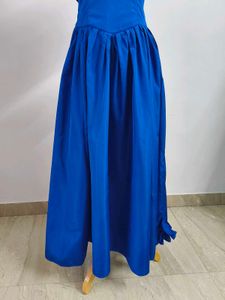 Vintage Blue Ruffle Dress