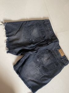 Black Denim Shorts