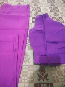 New Pure Cotton 💜 Blouse And Peticoat