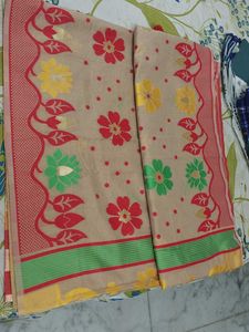 Floral Print Saree Without Blouse