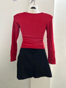 Red Full Sleepe Padded Top