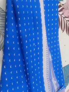 Blue Color Printed Saree