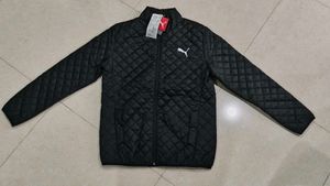 Puma Black Quilted Jacket, M Size