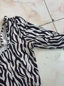Zebra Print Crop Top