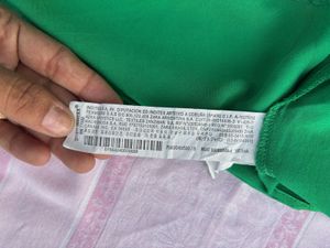 Zara Green Satin Wrap Top
