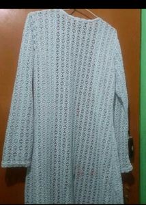 Stylish Blue Knit Cardigan