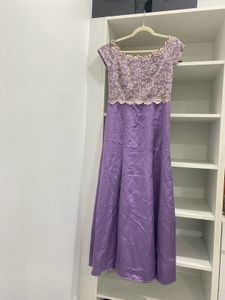 Lavender Lace Embroidered Gown