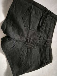 Black Denim Shorts
