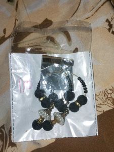 Stylish Black Beaded Earrings