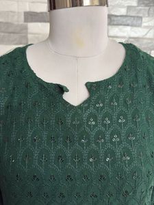 Green Sequence Kurti