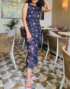 Mesh bodycon stretchable dress