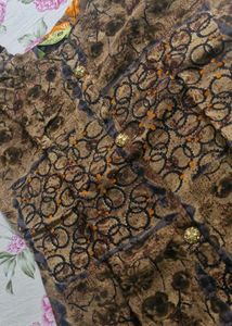 Brown Printed Kurta