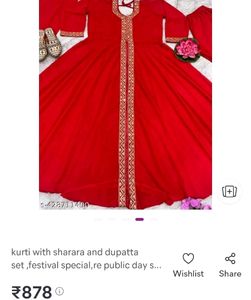 beautiful party wear long kurti pant Dupatta set
