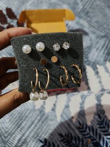 5 Pair Of Western Gold Plated Earrings