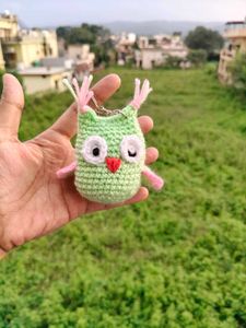 Crochet Owl Keychain