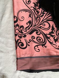 Elegant Peach Saree with Black Blouse