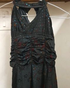 SALE 🥳🖤 BLACK HALTER NECK DRESS ( 1PC AVAILABLE)