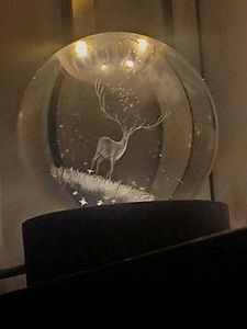 3D Galaxys Deer Crystal Ball Night Lamp,Solar Syst