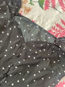Chic Heart Print Top