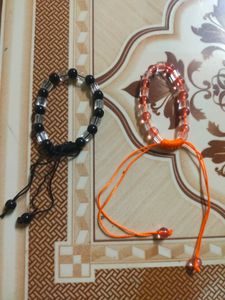 Black And Orange Bracelets