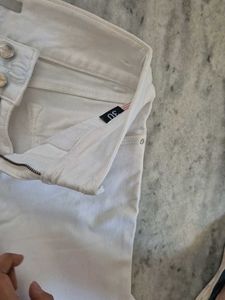 White High Waist Denim