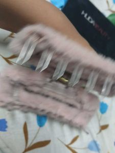 Pink Fuzzy Claw Clip