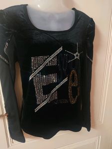 Beaded Velvet Top