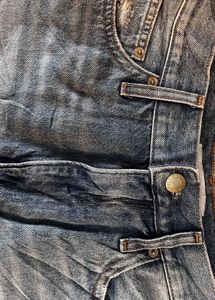 Ck Ripped Denim Shorts
