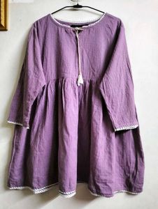 Purple Striped Tunic Top