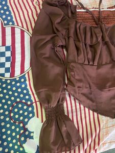 DARK BROWN KOREAN TOP