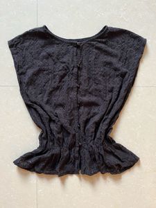 Sheer Lacey Black Top