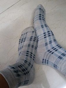Striped socks.