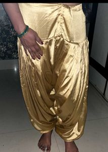 Satin Salwar Golden Colour
