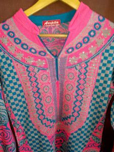 Pink &amp; Blue wollen kurti