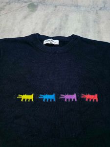 keith harnig Dog pattern sweater