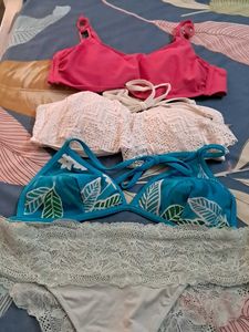 Padded  Four Imported Fabric Bra