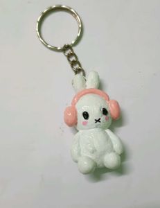handmade clay miffy charm keychain cute