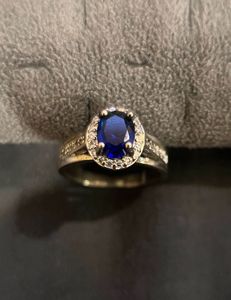 Blue Diamond Ring