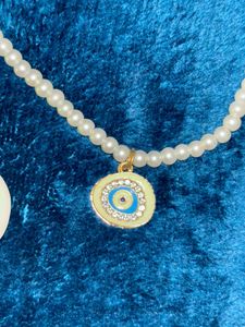 Pearl Necklace and bracelet set