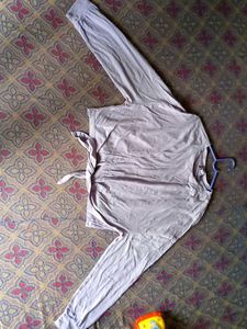 Cute Lilac Tie-Front Top