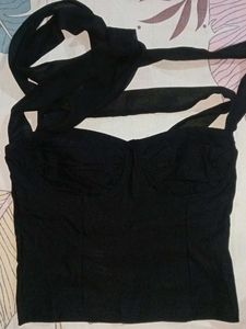 Black Cross-strap Tank Top