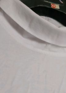 Pure White High Neck Top