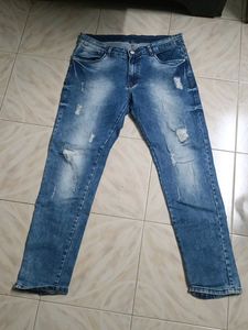 Distressed Denim Jeans