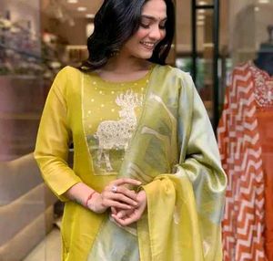 Women&#39;s Chanderi Cotton Suit