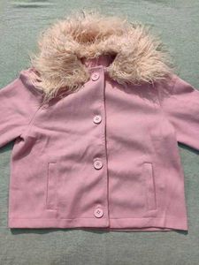 Pink Faux Fur Blazer