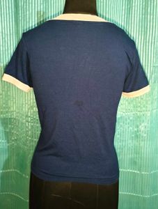 Navy Ringer Tee